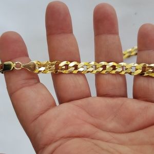 Cadena de Plata 925 con baño de Oro  ,62 cms de largo o 24 pulgadas.Nueva.